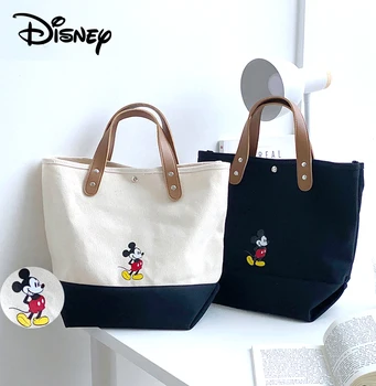 Disney Mickey Mouse tiskanja torbico vrečko Vsestranski INS platno Torba jesen/zima eno ramo z dvojno rabo vrečko