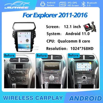 12.1 palca Android 11.0 8+128G Tesla Qualcomm Za Explorer 2011-2016 Avto Večpredstavnostna SINHRONIZACIJA Avto Radio, GPS Navigacija Auto Enota
