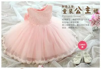 Baby girl oblačenja 2017 nova moda dekle obleko princese večerno obleko baby dekle brez rokavov oblačila baby 1-12 let