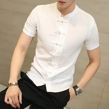 Moške poletne Majice Tradicionalne Kitajske Tang bo Ustrezala Moških Plus Velikost Poletje Kratek Rokav Kung Fu Enotna moška Oblačila 2021