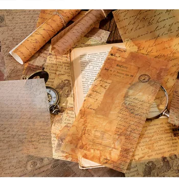 Vintage Mešani Papirni Material Paket, Povezanih z Vami Dekoracijo DIY Retro pisalni Papir Kartico Materiala, Papirja