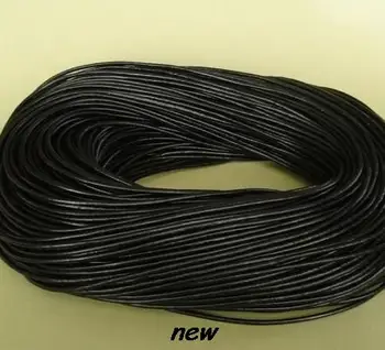 1 5 mm 100 metrov hity54lity tovarni color Nakit Črna rjava BELA pravi Krog Pravega Usnja vrvice Bracele Kabel niz Vrv