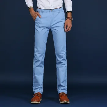 6 Barv, Classic, Priložnostne Moške Svinčnik Hlače Jeseni Nove Poslovne Moda Udobno Stretch Bombaž Elastična Naravnost Jeans Hlače