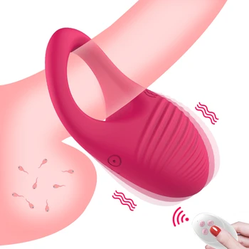 10 hitrost penis vibrator z Brezžičnim daljinskim vibracijska penis prstan stimulator klitorisa Zapozneli izliv obroč zaklepni obroček moški