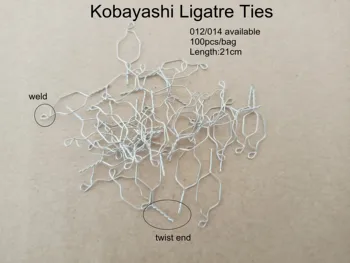 Zobni iz Nerjavečega Jekla Kobayashi Ligatures Vara Žice Kratek Twist Koncu 21 cm
