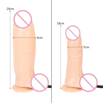 Ogromen Napihljiv Dildo Sesalni Analni Čep Realističen Penis Črpalka Big Butt Plug Vaginalne Stimulacije Sex Igrače za Ženske Ženski