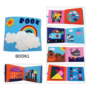 Montessori 3D Krpo Knjigo Baby Krpo Toddlers Zgodba Starš-otrok Igrače Znanja, Interaktivne Razvoj Zgodnjega Učenja R5S6