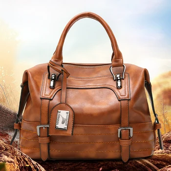 Retro moda za ženske vrečko olje letnik vosek usnje ramenski messenger torba za prenosni potovalna torba za nakupovanje mamica vrečko