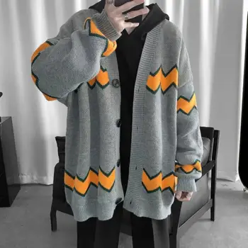 Jesenski in zimski pulover leni veter jopico sweater moški plašč korejska različica trend svoboden Joker pulover.