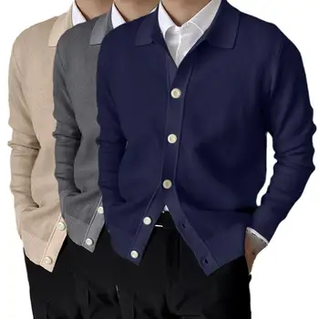 Zimski Pulover Moških Oblačil Jopico Enotni-zapenjanje Pletenje Modne Pletene korejskem Slogu Jopico Moških Priložnostne Coats