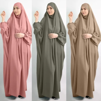 Eid Hooded Muslimanske Ženske Hidžab Obleko Molitev Oblačilo Jilbab Abaya Dolgo Khimar Polno Kritje Ramadana Obleke Abayas Islamska Oblačila Niqab