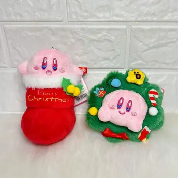 Božič Kawaii Anime Kirby Plišastih Lutka Puhasto Mehko Polnjene Naselitve Igrača Ključnih Verige Nahrbtnik Obesek Ornament Otrok Počitnice Darila