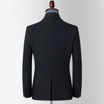 Slim Moških Black Blazerji Fit Barva Priložnostne Elegantno Obleko Jopiči Outwear Luksuzni Coats Stilsko Spomladi in Jeseni korejski Obleke