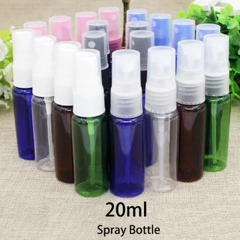 20pcs 20ml Vžigalnike Plastičnih Spray Steklenico Vode Prazno Kozmetični Parfum Tonerji Potovanja Embalaža Modra Rjava Razpršilo