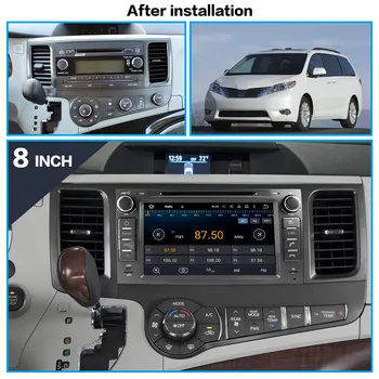 Za Toyota Sienna 2009 - 2014 Android 10 avtoradio Coche 2 Din Multimedia Player, GPS Navigacija DSP Zaslon IPS 2Din AutoRadio