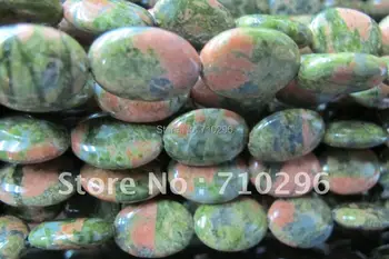 5 strune/veliko Unakite Kamen Kroglice 13x18mm Ovalne Kamen, Naravni Biseri Gem kamen Svoboden Kroglice,15