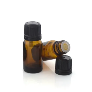24pcs 1/3 Oz 10 ml Prazno Amber Steklenici Vialah z Euro Kapalko Black Zlorabiti Očitno Skp za Eterična Olja Aromaterapija