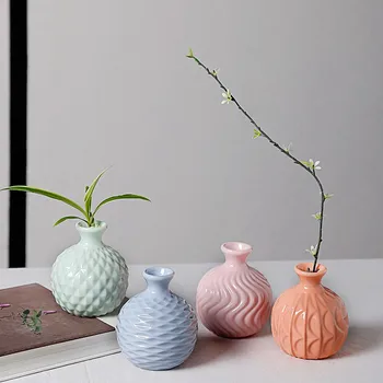 Mini majhne Keramične vaze, sodobno preprosto tabelo okraski, ustvarjalna Nordijska zraku posušeni cvet dišeči cvet imetniki