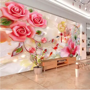 Po meri vseh velikosti 3D steno stensko ozadja za dnevno sobo povzetek freske veliko fotografijo dekoracijo sten cvet stene papirja