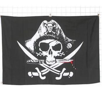 Piratsko Zastavo Lobanje in Križa Crossbones Sabres Meči Jolly Roger Pirat Zastav S Grommets Dekoracijo Festival Banner