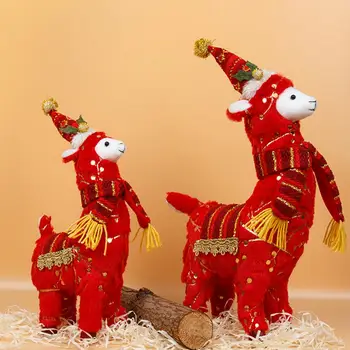 Božič Plišastih Lutka Edinstveno Lahke, Trpežne Živali Plišastih Lutka Igrače za Domače Božič Doll Alpake Polnjene Lutka