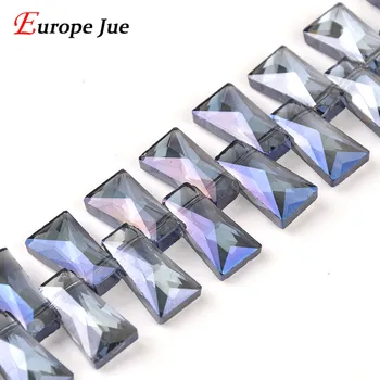 Dolgo kvadrat Gladko Avstrijski kristalno kroglice 50pcs 20*10*7mm pravokotnik steklene kroglice za nakit, izdelava zapestnica DIY Brezplačna dostava