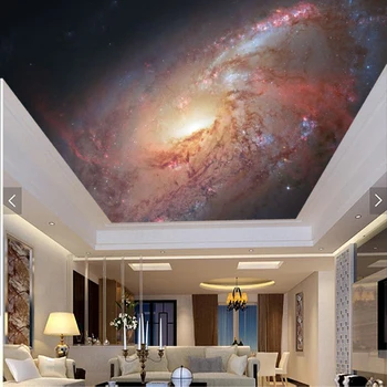 Strop papir 3d,galaxy zvezde freske na stropu KTV bar ozadju dekorativni nepremočljiva ozadje