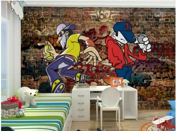 Po meri foto zidana 3d ozadje Evropske osebnosti grafiti retro zid otrok sobi doma dekor tapete za stene, 3 d
