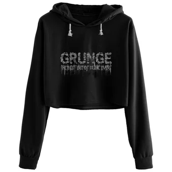 Grunge Rastlinske Hoodies Ženske Grunge Harajuku Emo Anime Pulover Za Dekleta