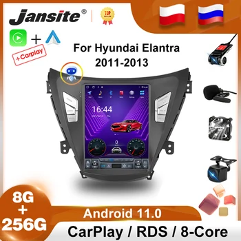 Jansite 2 Din Android 11 Za Hyundai Elantra 2011-2013 Avtomobilski Stereo Radio Multimedijski Predvajalnik Videa Carplay Auto RDS Zaslon IPS DSP